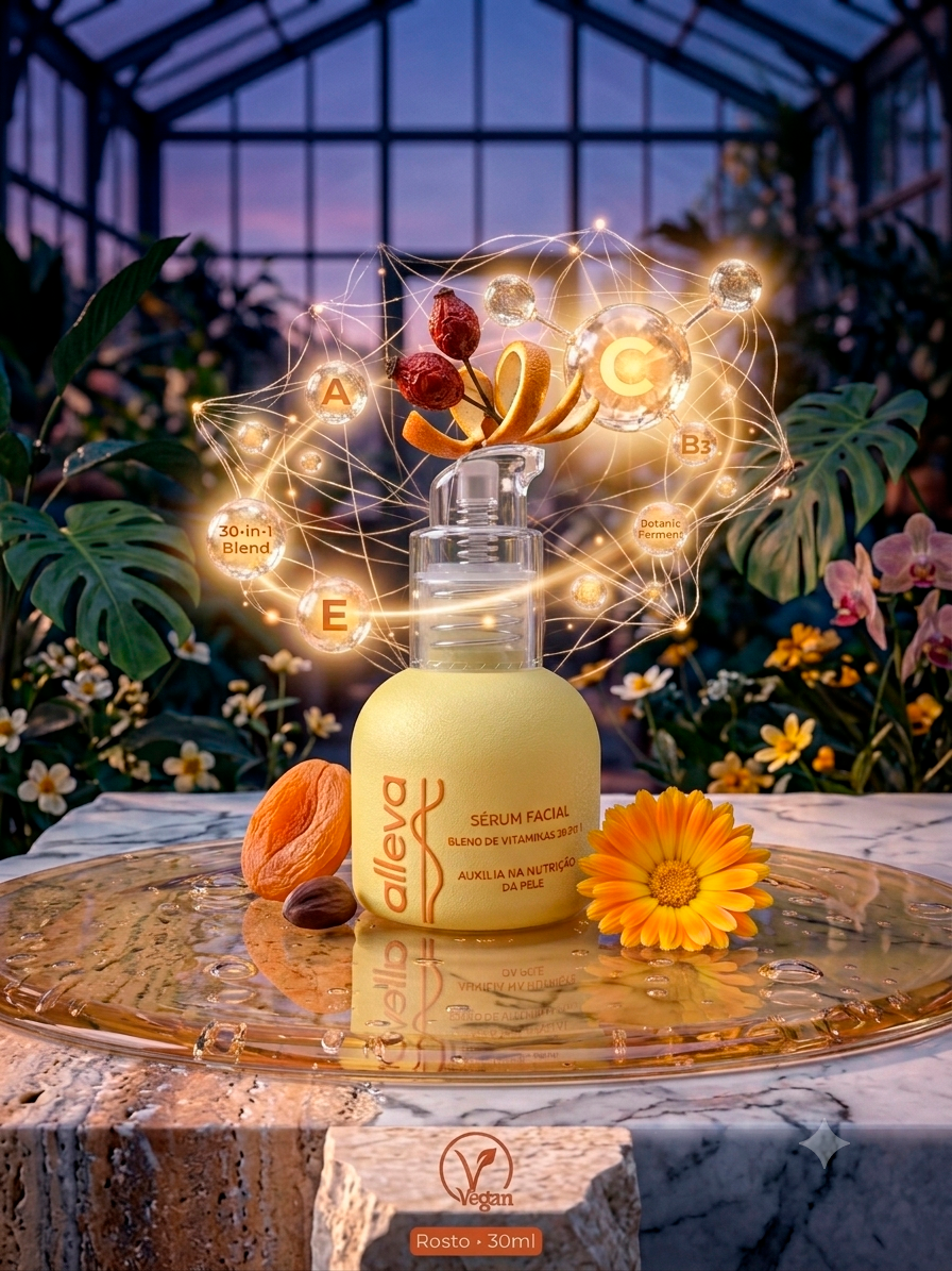 SÉRUM FACIAL BLEND DE VITAMINA C 30ML – ALLEVA COSMÉTICOS