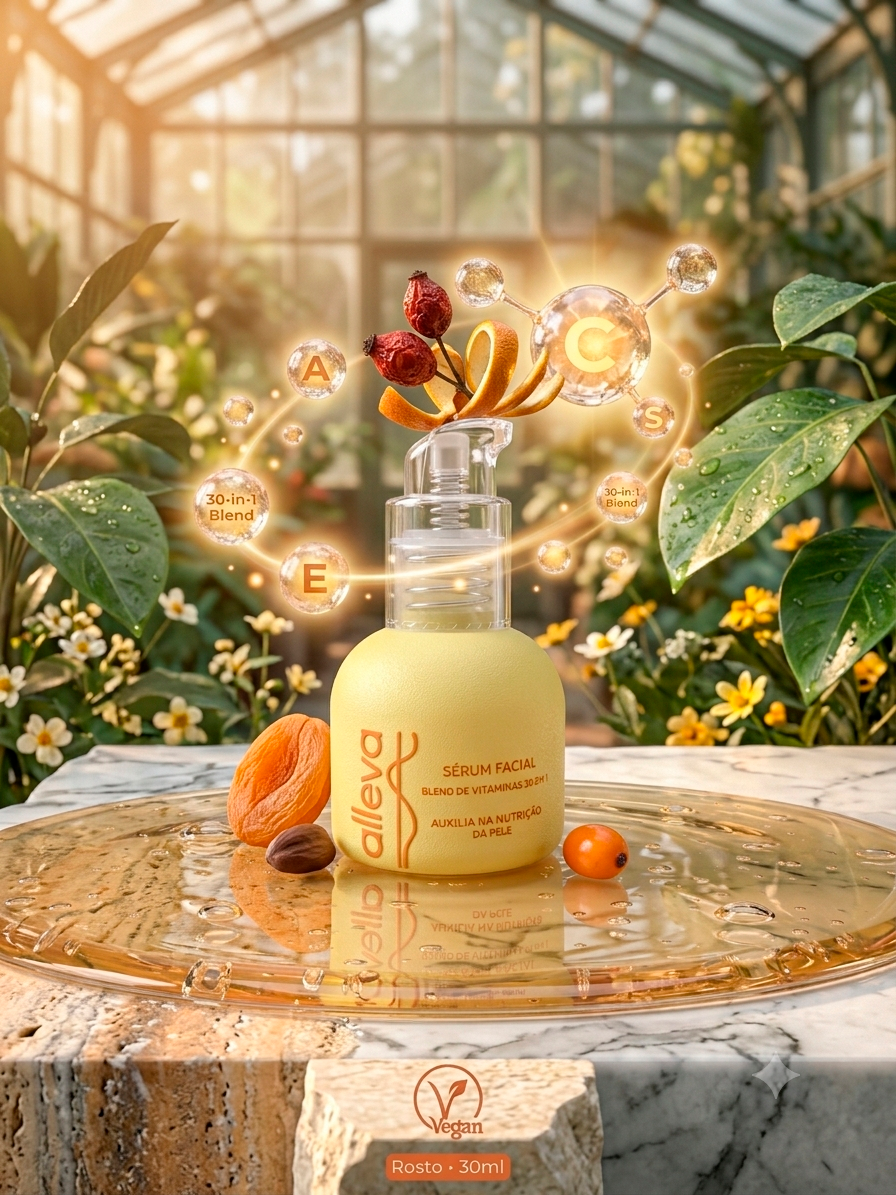 SÉRUM FACIAL BLEND DE VITAMINA C 30ML – ALLEVA COSMÉTICOS