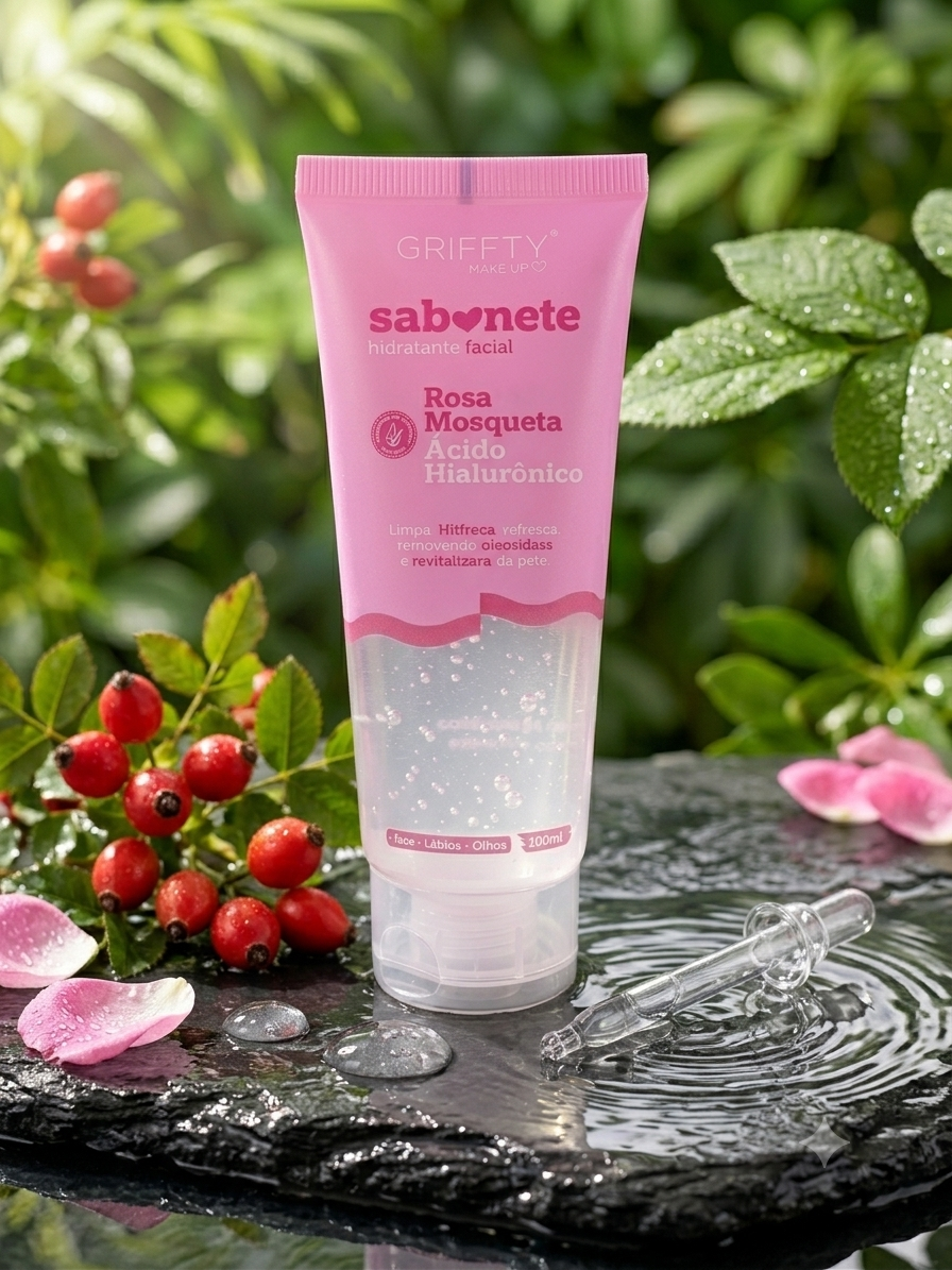 SABONETE HIDRATANTE FACIAL ROSA MOSQUETA 100ML – GRIFFTY COSMETICS