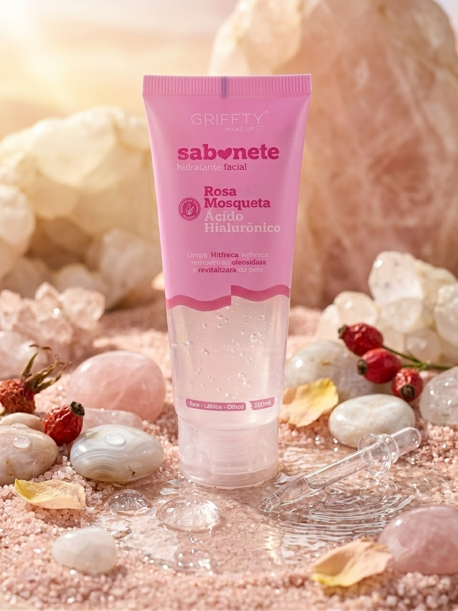 SABONETE HIDRATANTE FACIAL ROSA MOSQUETA 100ML – GRIFFTY COSMETICS
