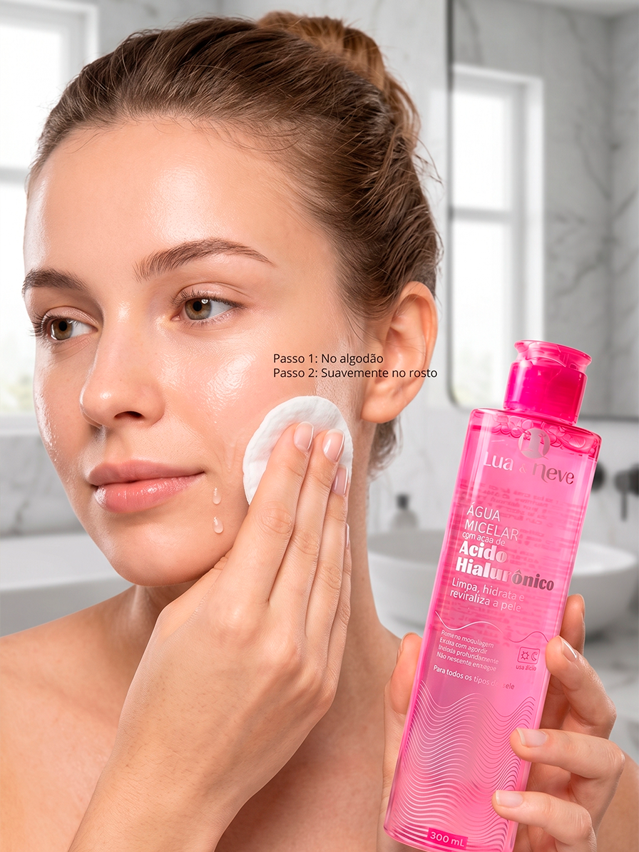ÁGUA MICELAR ÁCIDO HIALURÔNICO 300ML – LUA & NEVE COSMÉTICOS