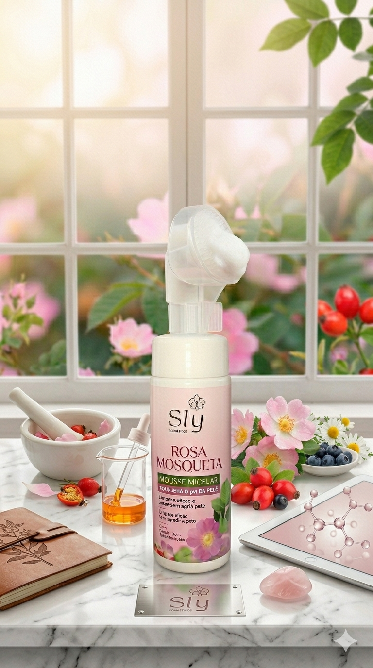 MOUSSE MICELAR ROSA MOSQUETA 150ML – SLY COSMÉTICOS