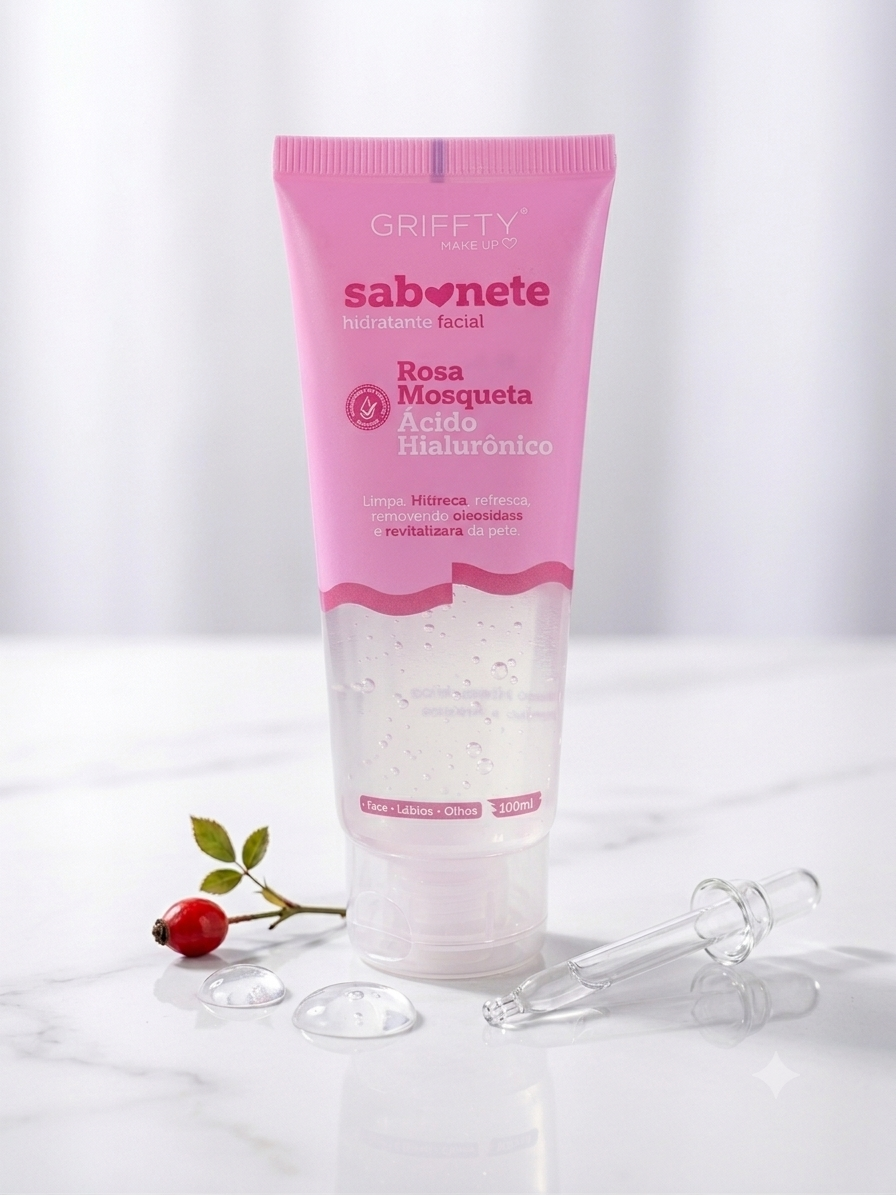 SABONETE HIDRATANTE FACIAL ROSA MOSQUETA 100ML – GRIFFTY COSMETICS