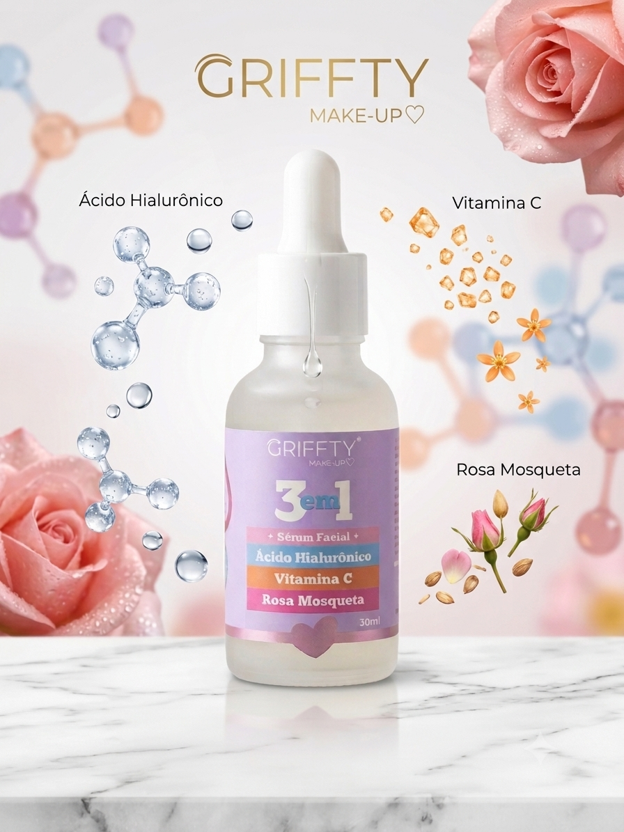 SÉRUM FACIAL 3 EM 1 30ML – GRIFFTY COSMETICS