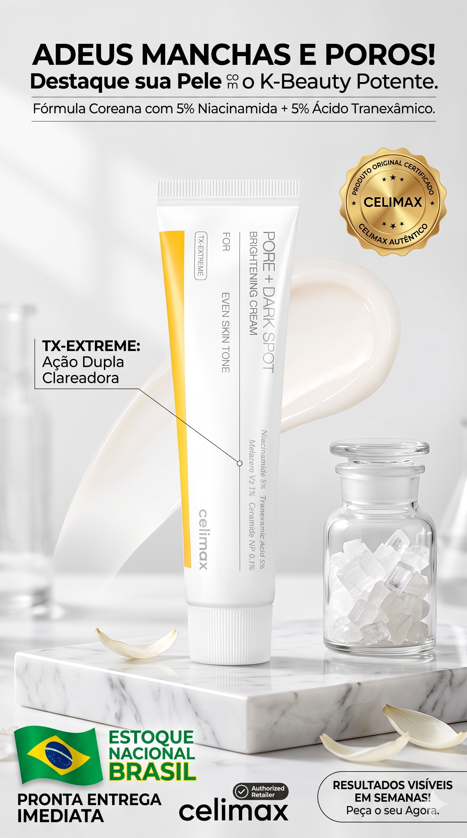CELIMAX ORIGINAL CREME FACIAL CLAREADOR COM NIACINAMIDA 35ml