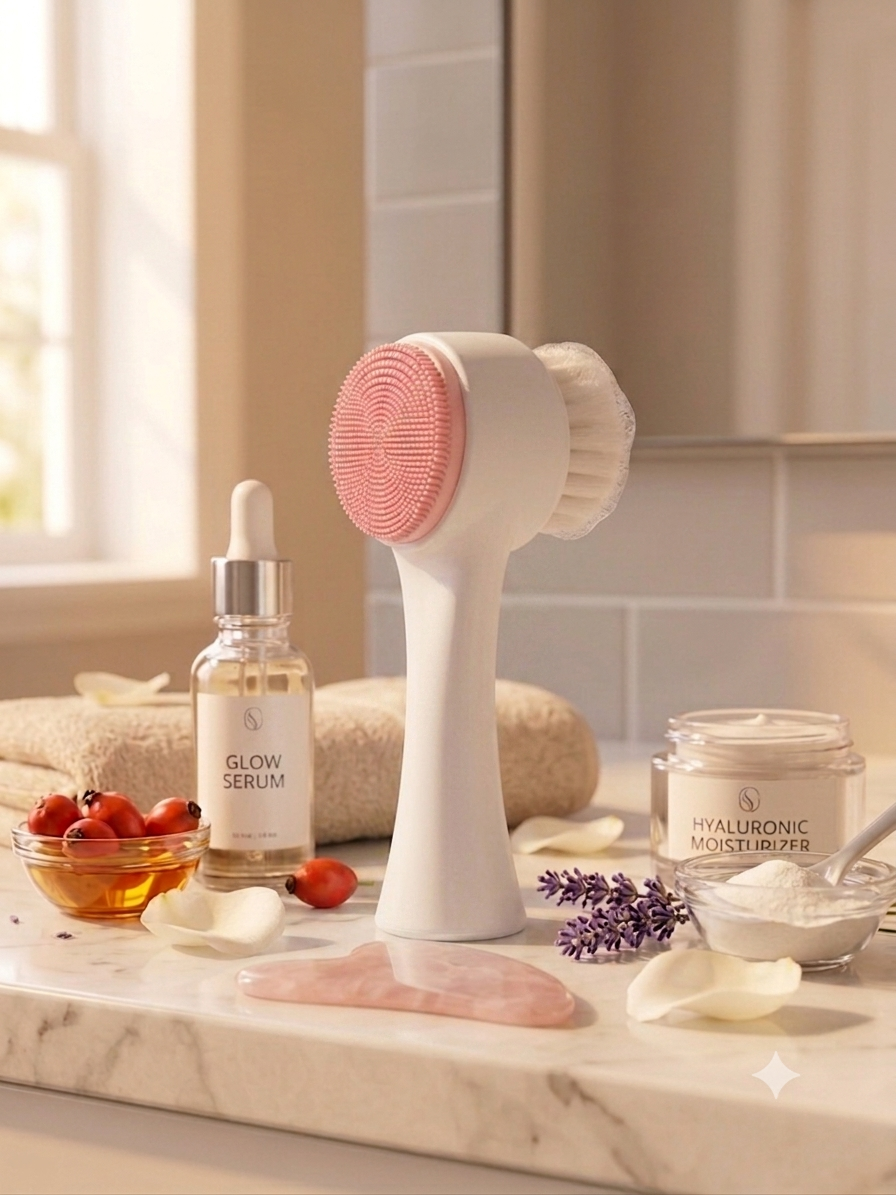 ESCOVINHAS DE HIGIENIZAÇÃO FACIAL 2 EM 1