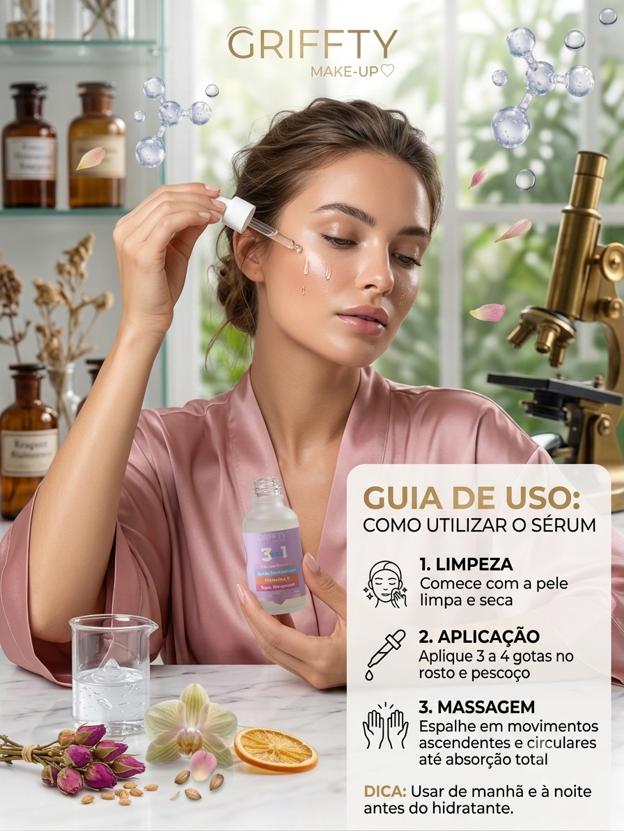 SÉRUM FACIAL 3 EM 1 30ML – GRIFFTY COSMETICS