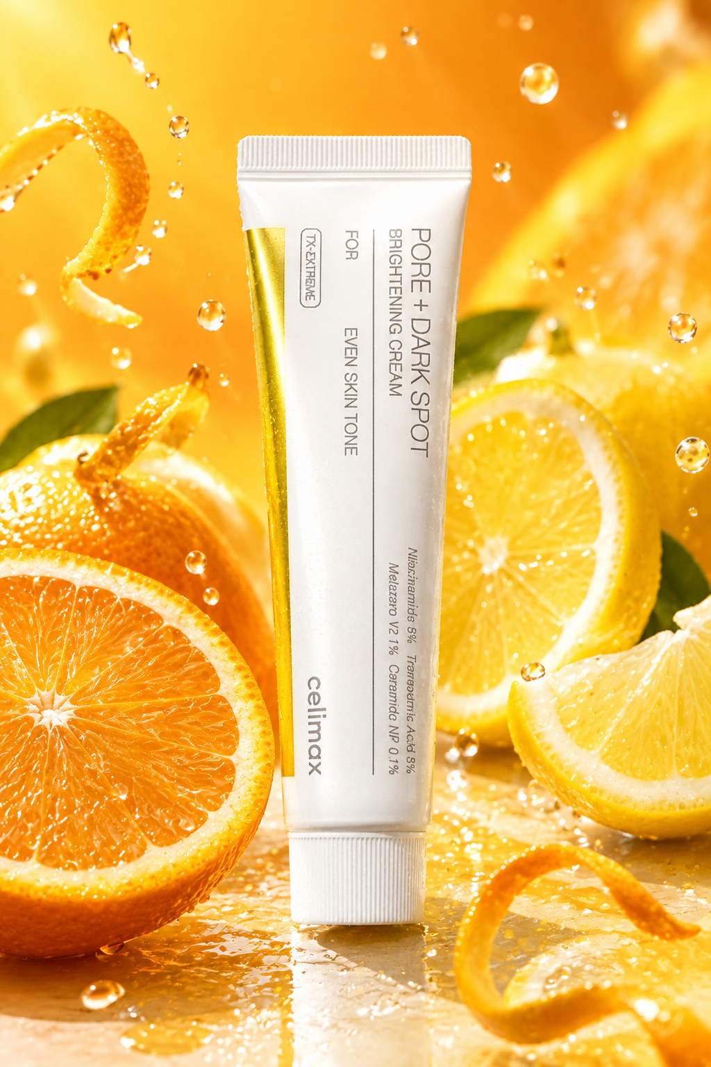 Creme Facial Clareador Celimax com Niacinamida, Uniformiza o Tom e Clarea Manchas, Original Coreano