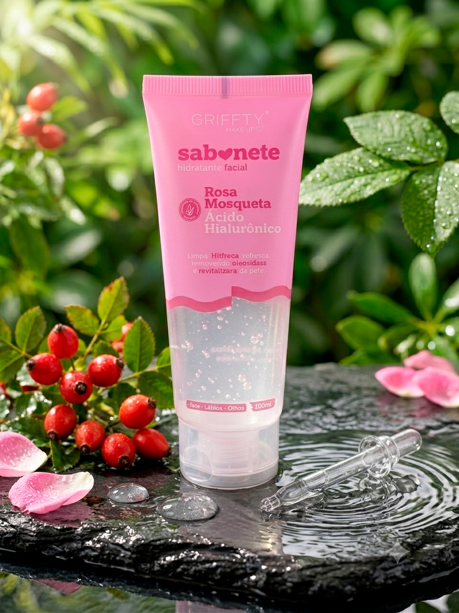 SABONETE HIDRATANTE FACIAL ROSA MOSQUETA 100ML – GRIFFTY COSMETICS